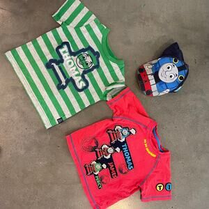 Thomas Train Green Red tshirt 2T toddler hat cap bundle RARE